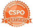 Logo Scrum Product Owner incluant la certification de la ScrumAlliance®
